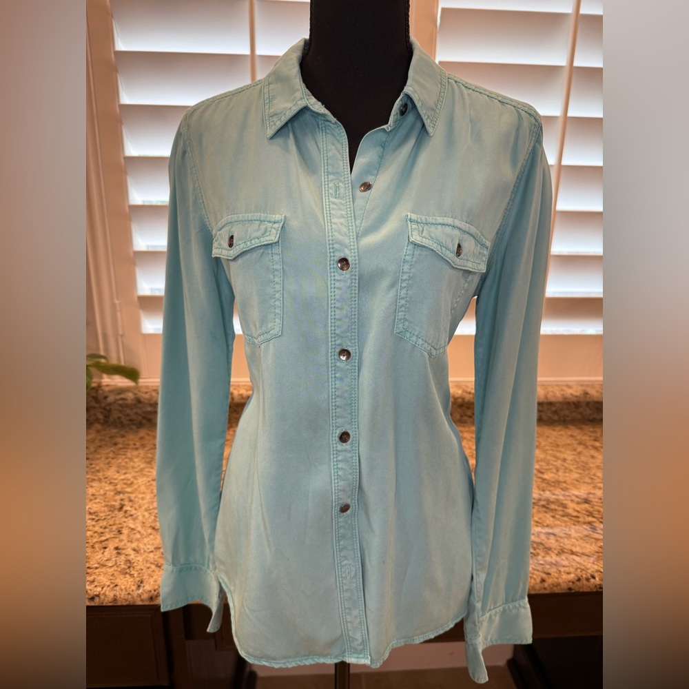 Halogen | Button-Down Shirt | Blue | Size M